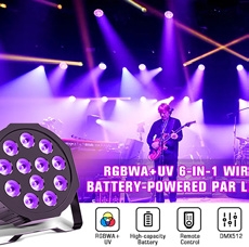 بار إضاءة لاسلكي ببطارية 12×18W RGBWA+UV IP65 (Battery Bar LED) - أنظمة الإضاءة المسرحية والمعمارية (تفاصيل التجهيز) - إدارة