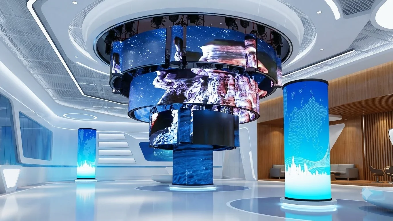 ألواح ليد منحنية (Curved LED Panels) - شاشات ليد خاصة - إدارة فعاليات ومسارح Elite Tech (الرياض، القاهرة، عمّان)