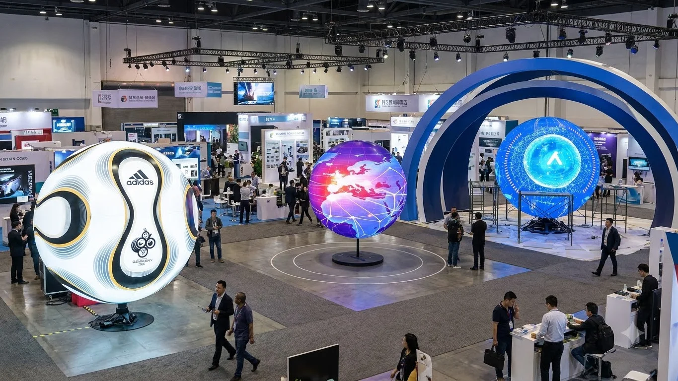 شاشة ليد كروية 360° (Sphere LED Screen) - شاشات ليد إبداعية - إدارة فعاليات ومسارح Elite Tech (الرياض، القاهرة، عمّان)